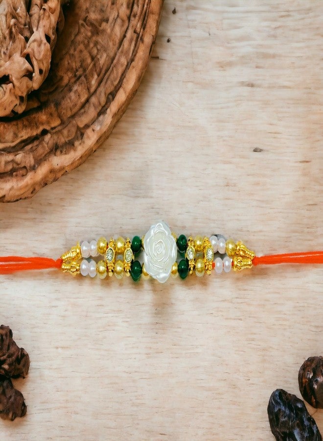 Sesonby Bhai Rakhi for Brother, Bhaiya Bhabhi Pair & Rakhi for Kids Boys | Bracelet Style | (set of 9) - Image 2